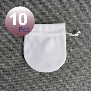 10Pcs Flannel Teal Jewelry Gift Velvet Bags Pouch Polishing Cloth Self Seal Pink