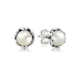 925 Sterling Silver Charm Zircon Earrings Princess Square Love Art