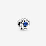 925 Sterling Silver Aqua Loop Charm Spring Green Mother-Of-Pearl Jewelry