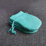 20Pcs Flannel Teal Jewelry Gift Velvet Bag Pouch Polishing Cloth