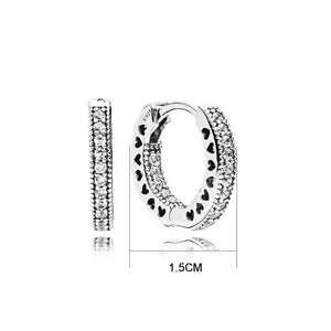 Sterling Silver Zircon Earrings Moon Star Arrow Hollow Ear Jewelry