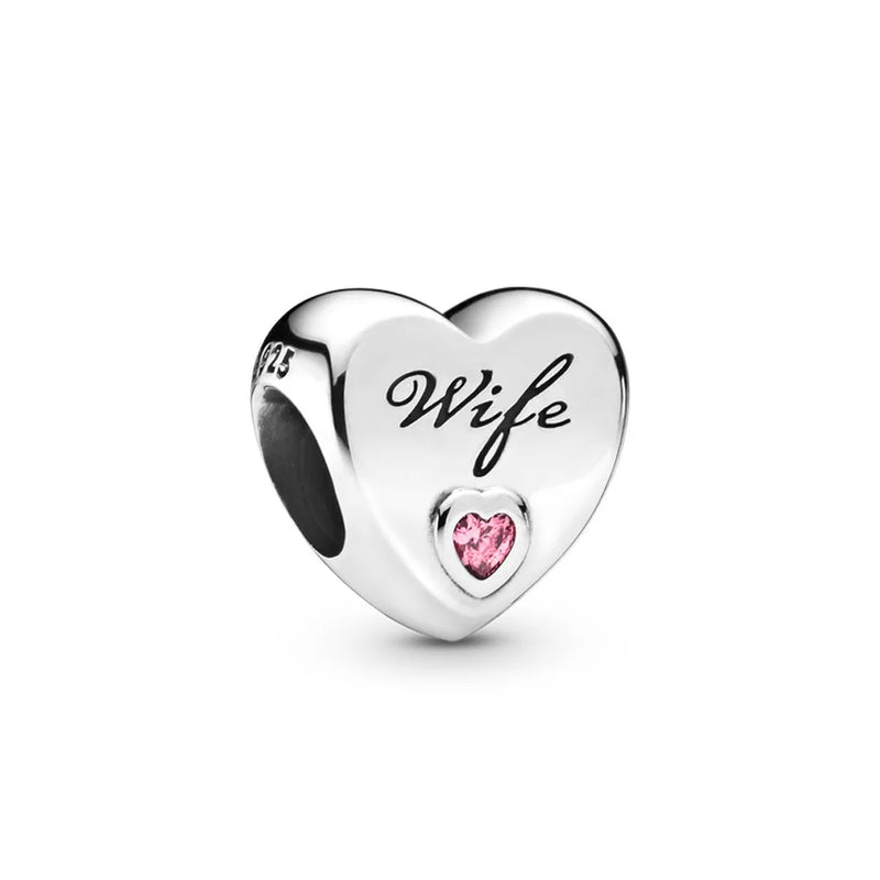Family Love PAN 925 Silver Beads For Bracelet Bangle Mother's Gift