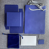 Jewelry Box Set Velvet Paper Bag Necklace Earrings Charm Package Polishing Cloth
