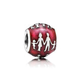 925 Silver Diamond-Studded Beaded Fixed Buckle Flower Loose Bead