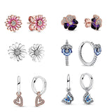 S925 Sterling Silver Pink Daisy Earrings | Gift for Her
