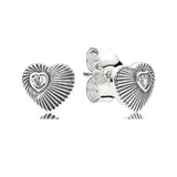 925 Silver Flower Smiley Arrow Heart Earrings