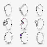 Zircon Crystal Sterling Silver Ring Wedding Gift Fine Jewelry