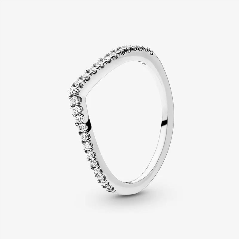 Zircon Crystal Sterling Silver Ring Wedding Gift Fine Jewelry