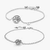 Sterling Silver Tennis Bracelet Women's Charm Beads Hand Chain Gift