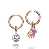 LR S925 Sterling Silver Exaggerated Earrings Charm Making