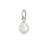 925 Silver Beads Charms for Bracelet with Flamingo and Coconut Tree Pearl