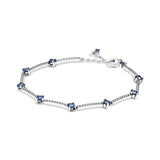 925 Silver Bracelet Heart Of The Sky Diamond Five Star Adjustable Daisy Bracelet