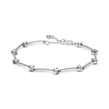 925 Silver Bracelet Heart Of The Sky Diamond Five Star Adjustable Daisy Bracelet