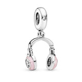 925 Sterling Silver Mermaid Princess Rose Love Charm Pendant