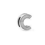 925 Sterling Silver Alphabet Silicone Fixing Clip Charm