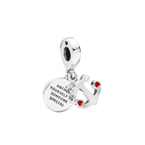Sterling Silver Scarecrow Charm Beads Love Key Lock Pendant