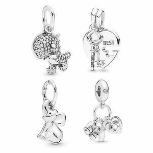 Sterling Silver Dinosaur Charm Bracelet