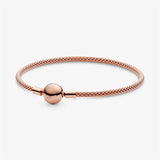 Leather Woven Bracelet for Women - 925 Silver Bracelet for Bead Jewelry Making