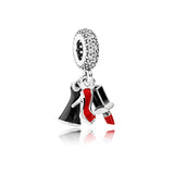 LR S925 Silver Debut Punk Ballet Shoes Sneakers Charm Jewelry