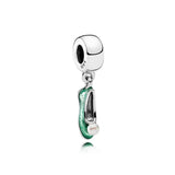 LR S925 Silver Debut Punk Ballet Shoes Sneakers Charm Jewelry