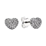 S925 Silver Heart-Shaped Zircon Earrings, Cross Wrap, Korea Charm