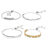 Shining Love Adjustable Telescopic Beaded Diamond Bracelet
