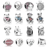 Sterling Silver Turtle North Bear Paw Print Beads for Jewelry Making