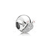 Sterling Silver Turtle North Bear Paw Print Beads for Jewelry Making