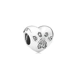 Sterling Silver Turtle North Bear Paw Print Beads for Jewelry Making