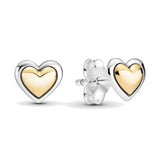 925 Silver Heart Earrings Women Piercing Ear Flower Stud Sleeper Earrings