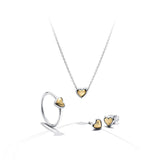 925 Silver Heart Earrings Women Piercing Ear Flower Stud Sleeper Earrings