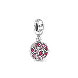 S925 Silver Love Heart Charm Fine Jewelry for Women - Valentine's Gift