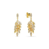 Yellow Earrings Women's Charm Jewelry Bee Butterfly Love Zircon Triangle Party
