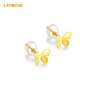 18K Butterfly Ear Line Tassel AU750 Earrings Women