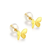 18K Butterfly Ear Line Tassel AU750 Earrings Women