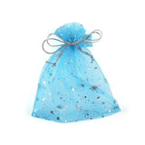 50pcs Organza Gift Bags Drawstring Candy Pouches Star 9*12 cm