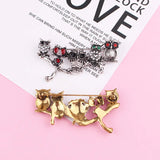 Crystal Eyes Owls Brooches Pins Vintage Costume Jewelry