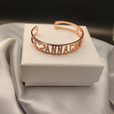 LUER Personalized Bracelet with CZ Zircon Cuff Bangles