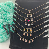 LUER Name Letter Necklaces/Stainless Steel Personalized Enamel Name Necklace
