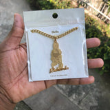 Personalised Stainless Steel Photo Necklace Nameplate Pendant