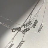 925 Silver Arab Year Number Necklaces 1997 to 2001 Christmas Gift