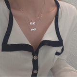 925 Silver Arab Year Number Necklaces 1997 to 2001 Christmas Gift