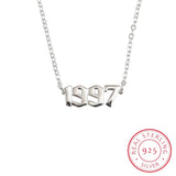 925 Silver Arab Year Number Necklaces 1997 to 2001 Christmas Gift