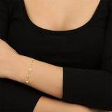 LUER Personalized Name Bracelet/26 Letters Stainless Steel Rose
