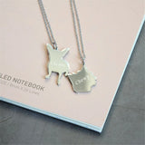 LUER Custom Pet Photo Engraved Name Dog Tag Necklace Pendant