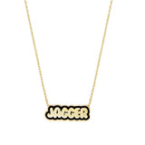LUER Enamel Bubble Name Necklace Personalized Stainless Steel Nameplate Pendant