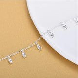 LUKENI 925 Sterling Silver Anklets For Girl Party Accessories