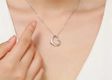 LUKENI Sterling Silver Heart Pendant Necklace Girls Jewelry Women Accessory