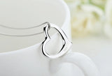 LUKENI Sterling Silver Heart Pendant Necklace Girls Jewelry Women Accessory