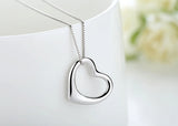 LUKENI Sterling Silver Heart Pendant Necklace Girls Jewelry Women Accessory